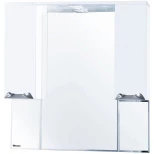 Изображение товара зеркальный шкаф 90x100 см белый глянец bellezza альфа 618815000014