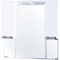 Зеркальный шкаф 90x100 см белый глянец Bellezza Альфа 618815000014