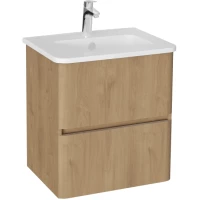 Тумба с раковиной VitrA Mia Plus Round 69817 60 см, подвесная, дуб золотой