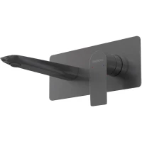 Смеситель для раковины Berges Ventas S 076013 встраиваемый, оружейная сталь матовый