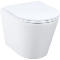 Унитаз подвесной IDDIS Calipso CAQRDSEi25 безободковый, торнадо, с сиденьем микролифт, белый