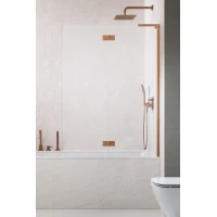 Шторка на ванну Radaway Essenza 8 SL Brushed Copper PND II 120 Right 10500120-93-01R 120 см R, профиль медь матовая, стекло прозрачное