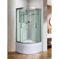 Душевая кабина WeltWasser Halle 901 10000003239 90x90x217 см, без крыши, высокий поддон, профиль матовый хром, стекло прозрачное