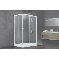 Душевой уголок с поддоном Royal Bath RB8120HP-T-R  120x80 см R, профиль белый, стекло прозрачное