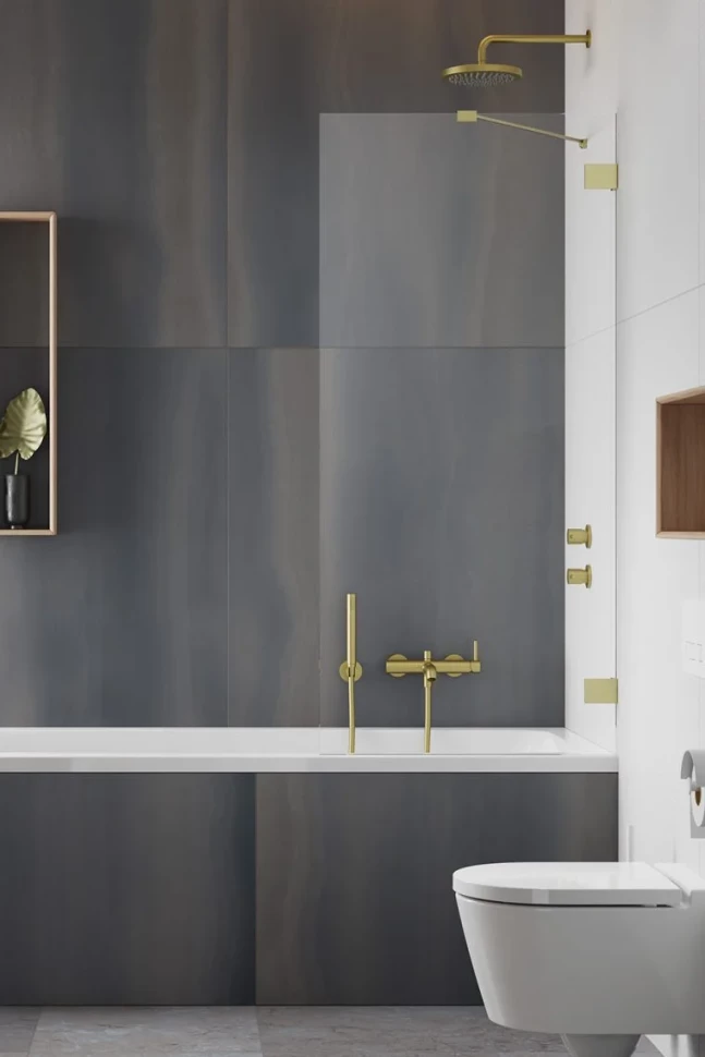 

Шторка для ванны Radaway Essenza Pro Brushed Gold PNJ II 70 10101070-99-01 прозрачное