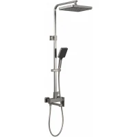 Душевая система Frap F2491-9 320x220 мм, со смесителем, оружейная сталь