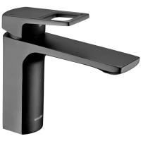 Смеситель для раковины Swedbe Kronos 2010B без донного клапана, черный матовый