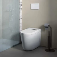 Электронный унитаз-биде напольный Artceram Hype KHYV002 05 00 безободковый, с сиденьем микролифт, белый матовый