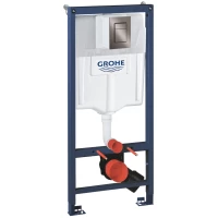 Инсталляция для унитаза Grohe Skate Cosmopolitan S 39750001 + 37535A00 с кнопкой смыва, темный графит глянец