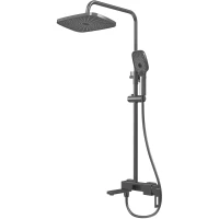 Душевая система Grossman Pragma 500.K35.03.420 300x190 мм, со смесителем, графит матовый