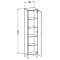 Пенал подвесной бетонно-серый матовый R Duravit Brioso BR1330R0707 - 2