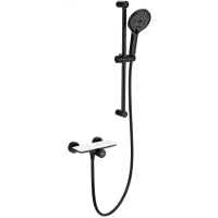 Смеситель для душа Wonzon & Woghand Click WW-B2052-A-MB с душевым гарнитуром, черный матовый