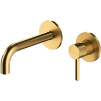 Смеситель для раковины Omnires Y Y1215HGLB встраиваемый, без донного клапана, золотой матовый