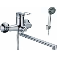 Смеситель для ванны D-Lin D147428-6 универсальный, с душевым гарнитуром, хром