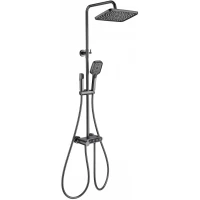 Душевая система Wonzon & Woghand Muse Corno WW-B3112-BGG 300x200 мм, с термостатом, темный графит матовый