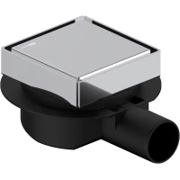 Душевой трап WasserKRAFT Niers 30D10 100x100/50 см, с решеткой, 2 в 1 под плитку, хром