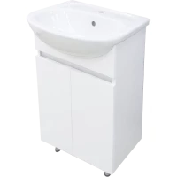 Тумба под раковину Misty Элегия Э-Эле01050-011Н 48 см, напольная, белый глянец