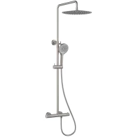 Душевая система Lemark Beluga LMF-8045B-BN 300 мм, с термостатом, никель матовый