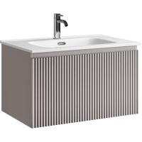 Тумба под раковину Sancos Snob R 1.0 SNR1.070SM 69 см, подвесная, серый матовый