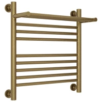 Полотенцесушитель водяной 500x500 состаренная бронза Сунержа Богема с полкой+ 05-0223-5050