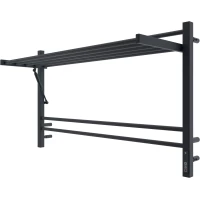 Полотенцесушитель электрический Terminus Горизонт П8 4670078543325 600x1030, ТЭН правый, черный муар