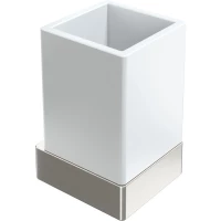 Стакан для зубных щеток Boheme Qubic 10724-NB настенный, никель матовый