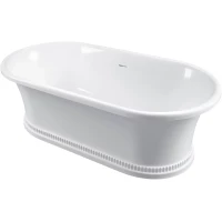 Ванна из литьевого мрамора Belux Сиртаки 4810924268129 174,7x89,7 см, отдельностоящая, белый