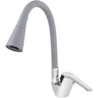 Смеситель для кухни Viko V-3564 с гибким изливом, хром/серый