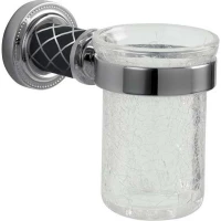 Стакан для зубных щеток Boheme Murano 10904-B-CR настенный, хром/черный