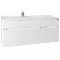 Тумба с раковиной белый глянец 120 см Санта Лондон 224032 + Sirius120