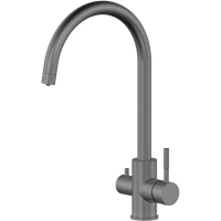 Смеситель для кухни Oliveeka OL-458022-BGM с подключением к фильтру, оружейная сталь матовый