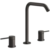 Смеситель для раковины Gessi Gessi316 54111#707 без донного клапана, черный хром матовый