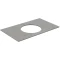 Столешница 79,6 см серый матовый для накладных раковин Kerama Marazzi Plaza Modern Фондамента PL5.DL500900R\80 - 1