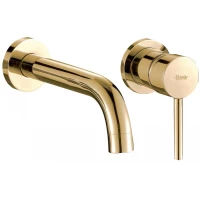 Смеситель для раковины Rea Lungo REA-B8559 встраиваемый, без донного клапана, золотой