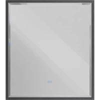 Зеркало Cezares Interni CZR-SPC-INT-1000-900-LED-TCH-WARM-TIT 100x90 см, с LED-подсветкой, сенсорным выключателем, антизапотеванием, титан
