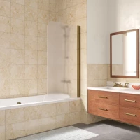 Шторка на ванну Vegas Glass EEV LUX 70 05 10 R 70 см R, профиль бронза, стекло сатин