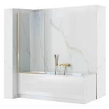 Изображение товара шторка для ванны 80 см rea elegant rea-w5601 прозрачное