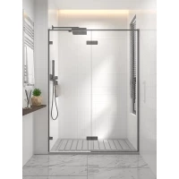 Душевая дверь Veconi Premium Alassio AL-130-00-GR-C4 130 см, профиль графит матовый, стекло прозрачное