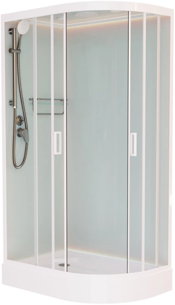 

Душевая кабина 100x80x220 см Frank F418L М White 20012 текстурное стекло