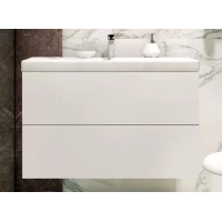 Тумба под раковину Art&Max Verona Push AM-Verona-Push-900-2C-SO-BI-TS 89,6 см, подвесная, белый матовый с текстурой