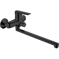 Смеситель для ванны Esko Lagos LG31B универсальный, с душевым гарнитуром, черный матовый