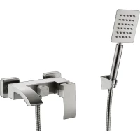 Смеситель для ванны Fmark FS8624 с душевым гарнитуром, сатин