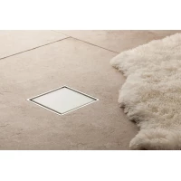 Душевой трап Pestan Confluo Standard Dry White Glass 3 13000106 94x94/50 мм, с решеткой, щелевой, хром/белый глянец