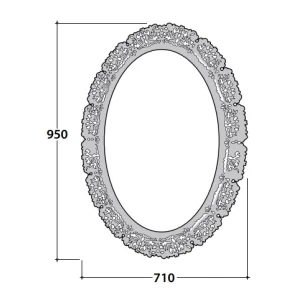 Изображение товара зеркало 71 см античный металл globo paestum pasr38met.antico