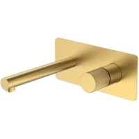 Смеситель для раковины Boheme Stick Linea 125-MG.3 встраиваемый, золотой матовый