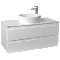 Тумба под раковину Jacob Delafon Madeleine EB2084-J55 103 см, подвесная, со столешницей, подсветкой, светло-серый матовый