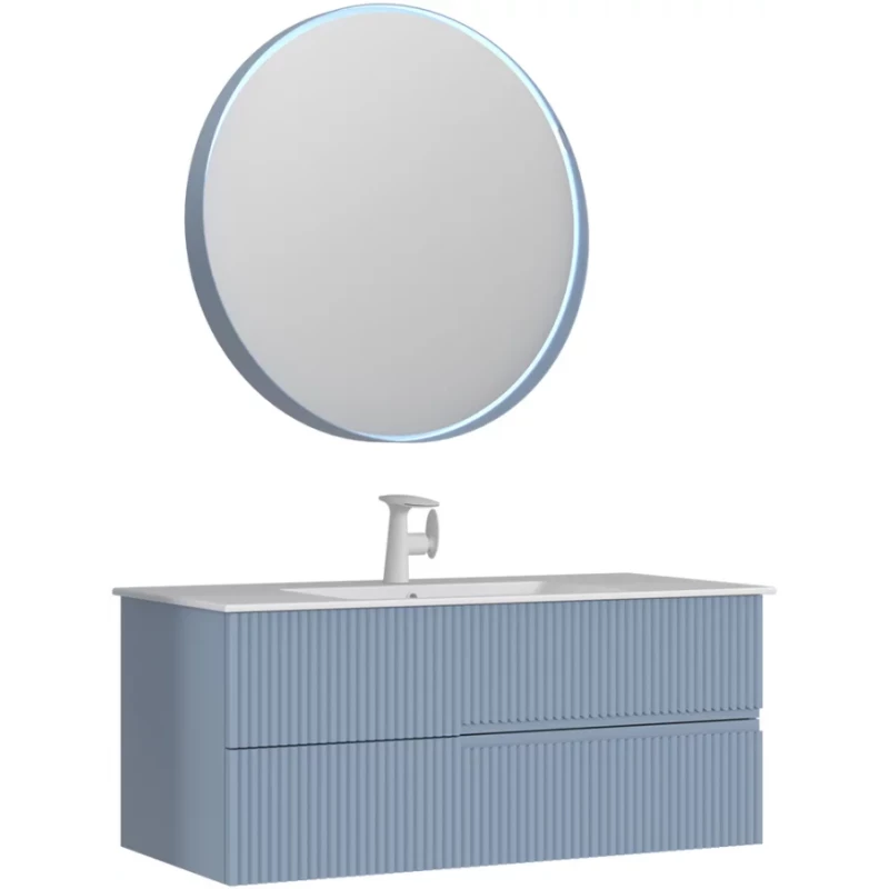 Тумба с раковиной голубой матовый 120 см ORKA Moonlight 5001507 Тумба с раковиной голубой матовый 120 см ORKA Moonlight 5001507