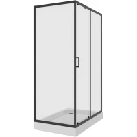 Душевой уголок 118,5x78,5x190 см Niagara NG-6812-08BLACK прозрачное