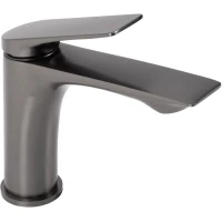 Смеситель для раковины Rea Avalon REA-B2702 без донного клапана, оружейная сталь