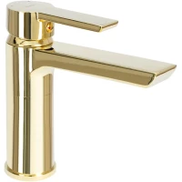 Смеситель для раковины Rea Argus REA-B6212 без донного клапана, золотой